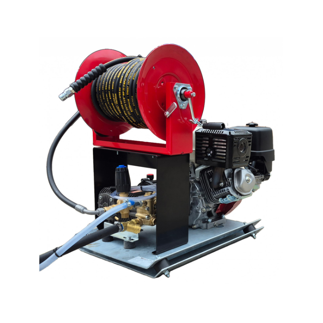 Honda GX390 21Lpm / 3000Psi Skid Plate Pressure Washer with reel - Comet Pump