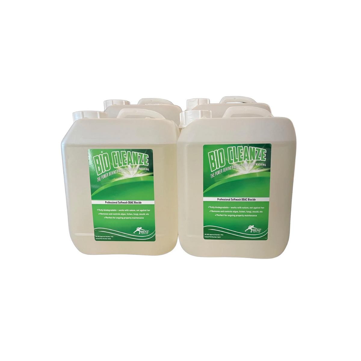 BENZ Bio Cleanze Full Box 4x5Ltr - 50% DDAC Softwash Biocide – EMKO ...