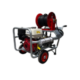 Honda GX390 21Lpm / 3000Psi Petrol Pressure Washer with reel - Galvanized Frame - Interpump