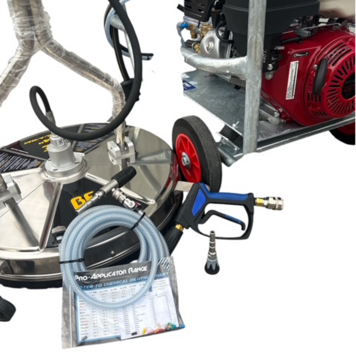 Honda GX390 Galvanized Frame - Professional Pressure Washer Bundle