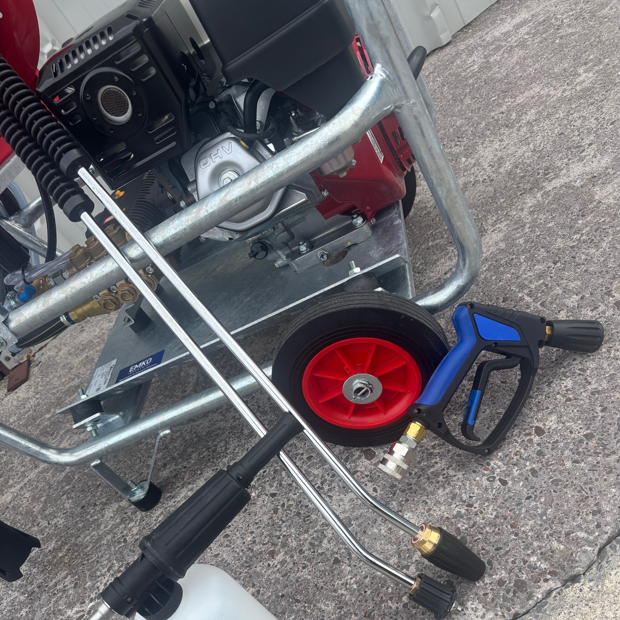 Honda GX390 Galvanized Frame with Reel - Accessory Bundle