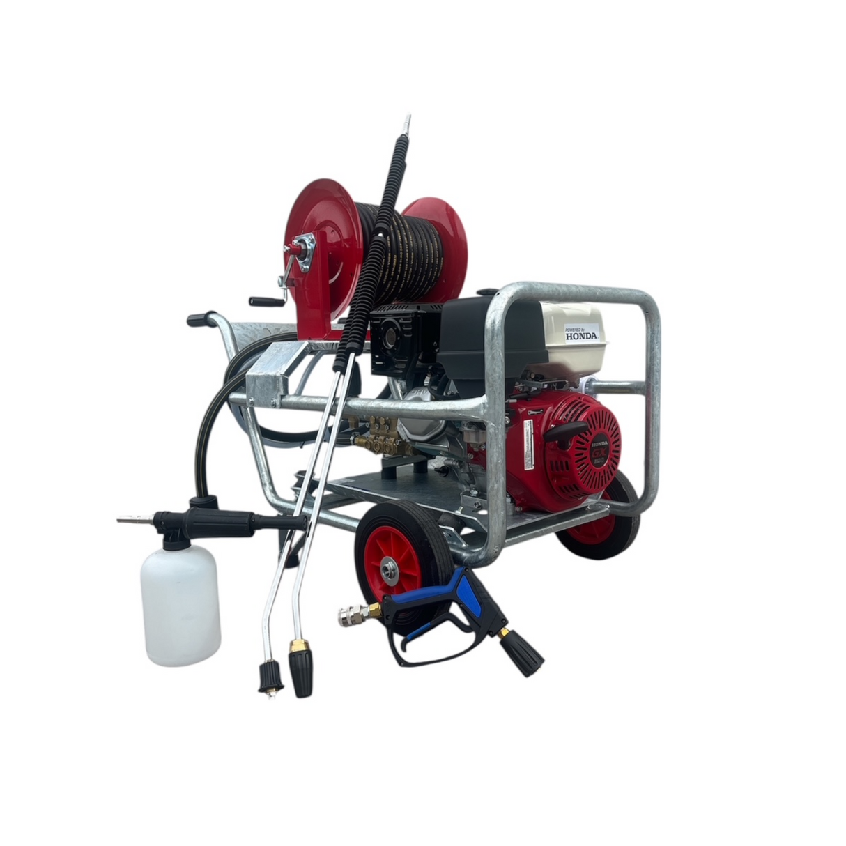 Honda GX390 Galvanized Frame with Reel - Accessory Bundle