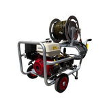 Honda GX390 21Lpm / 3000Psi Petrol Pressure Washer - Fully Galvanized Frame & 40Mtr Reel - Interpump Pump