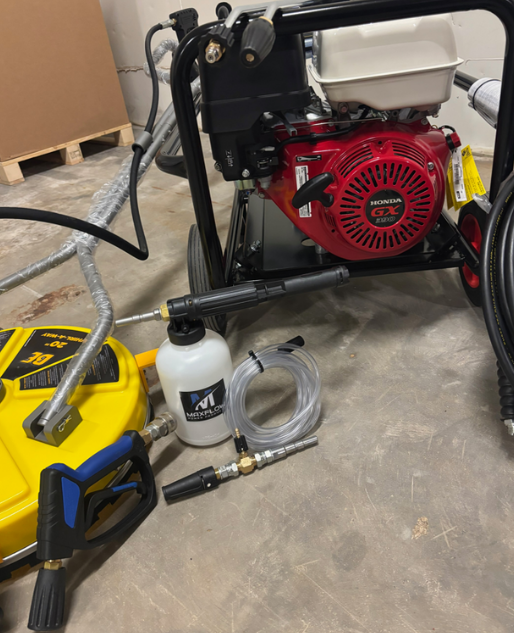 Honda GX390 Pressure Washer with Reel - Surface Cleaning Bundle