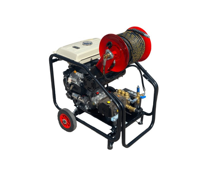 Loncin 764cc Twin Cylinder 33Lpm Industrial Pressure Washer with 40mtr Reel