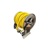 25 Metre 1" Stainless Steel Manual Washdown Hose Reel with Hose