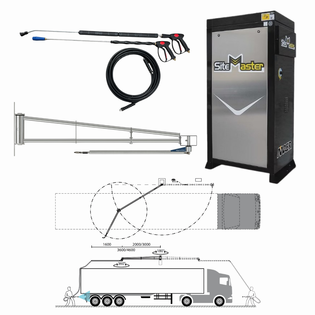 MAER SiteMaster Cabinet Hotwash on Single Boom System