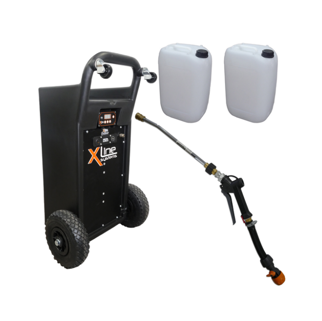 X-Line 45Ltr Soft Wash Trolley + Chemical Spray Gun Nozzle Bundle