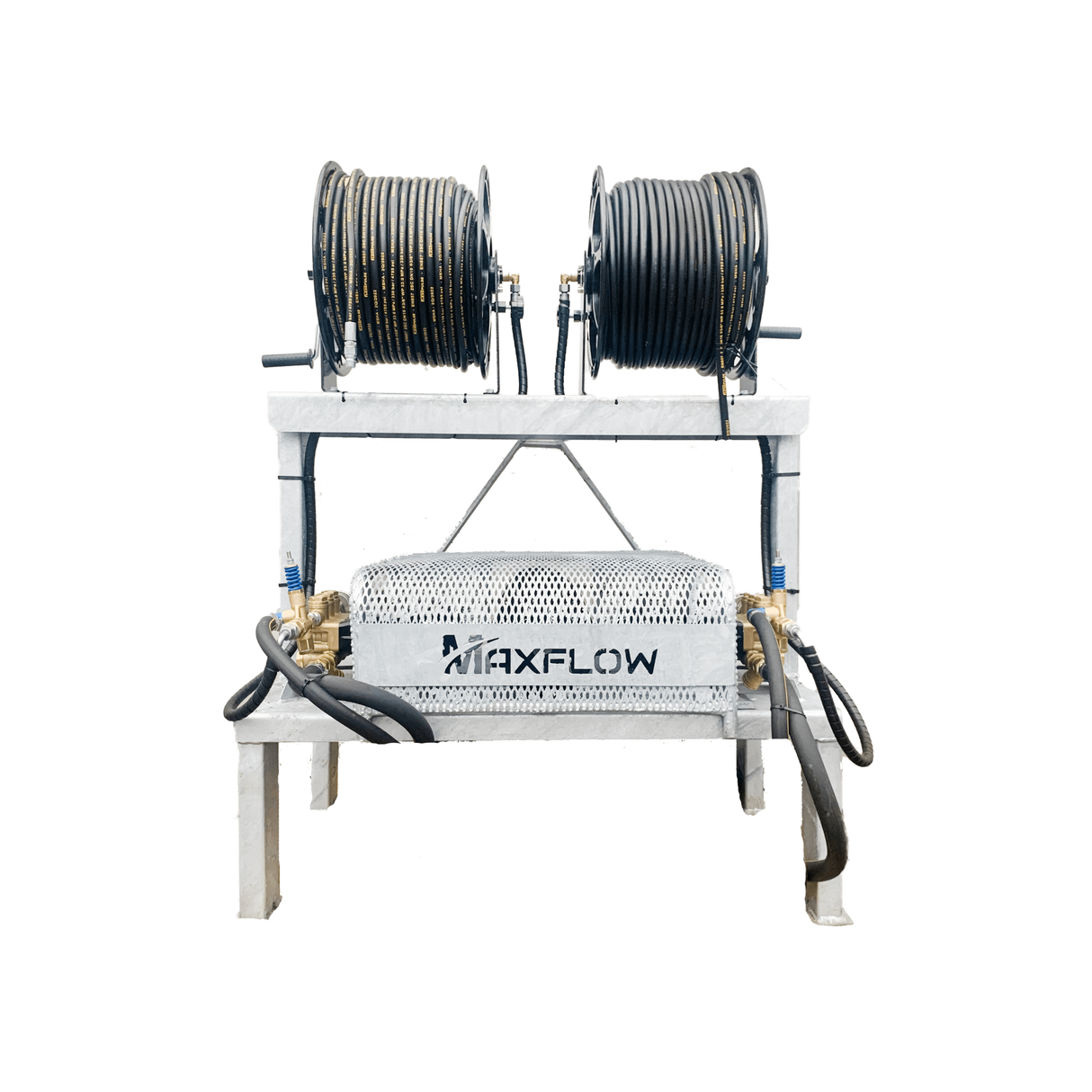 Industrial Twin PTO Pressure Washer with 100mtr Reels - 2 x 30Lpm 200Bar Hawk Pumps